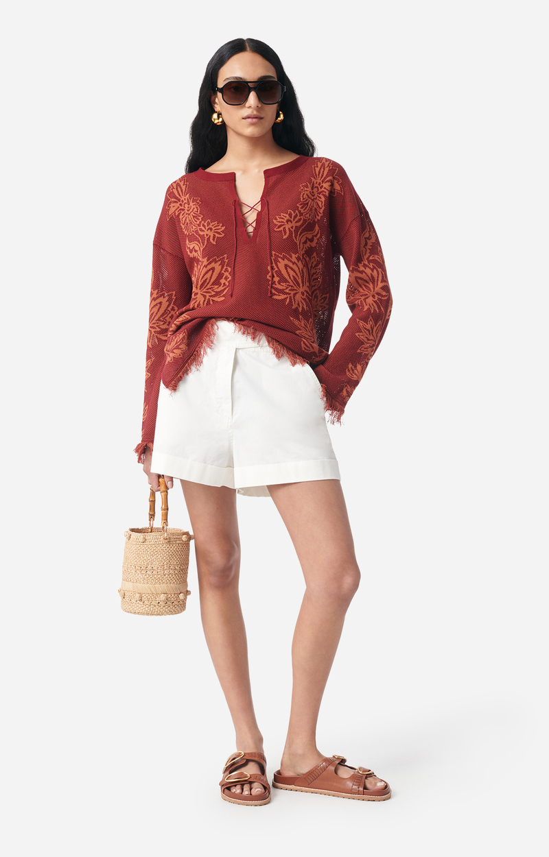 Blouse Vanessa Bruno 'Timy Dentelle' En Coton Écru - Taille 38 - Portée Une Seule Fois - Très Bon État