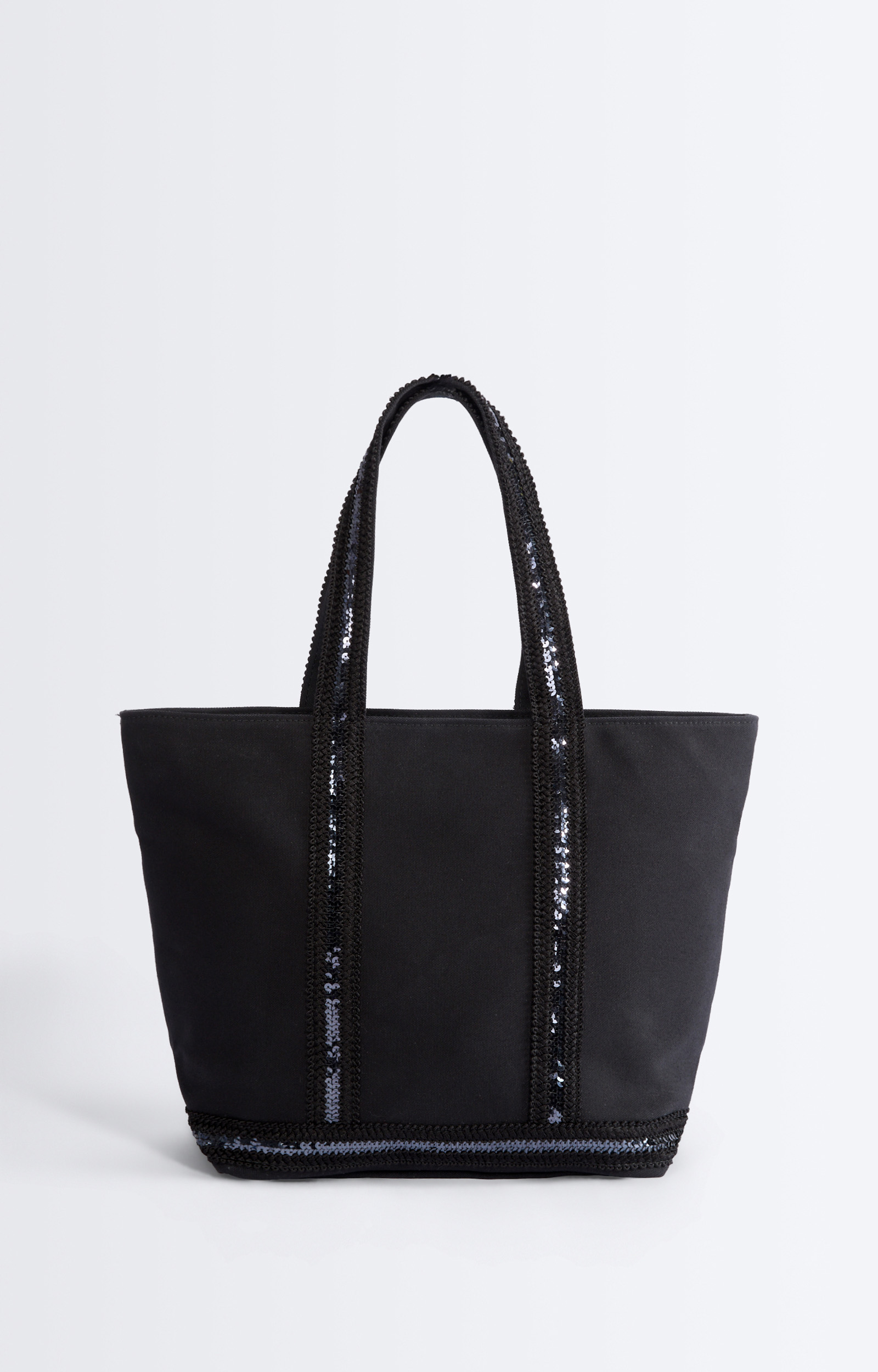 Canvas L Zipped Cabas Tote Canvas, braid trims Black Vanessa Bruno